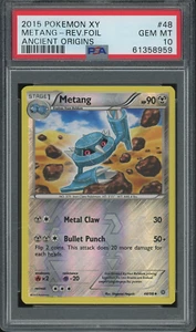 2015 Pokemon XY Ancient Origins Metang Reverse Foil Holo #48/98 eBay 1/1 PSA 10 - Picture 1 of 24