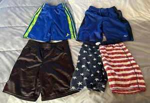 Boys Short Lot Of 4 Size 8 Adidas, Patriotic Flag - Picture 1 of 1