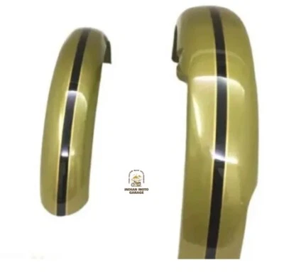 FIT FOR Triumph bonneville T120 Trident T150 (1969-70) Green Steel Mudguard Set - Image 1 of 4