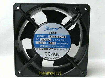 1pcs  Maxair BT220 12038B2HT AC220-240V 50/60Hz 0.17A fan - Image 1 of 4