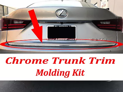 For Alfa Romeo 2012-2018 Chrome Silver Rear Trunk Trim Molding Kit Accent - Image 1 of 3