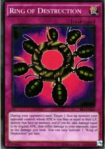 RING OF DESTRUCTION YuGiOh YU GI OH Custom Anime Collectible Card - Picture 1 of 2