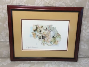 Acquerello Maggie Blackwell con cornice in legno firmato - Foto 1 di 9
