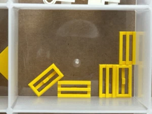 LEGO Parts - Yellow Tile, Modified 1 x 2 Grille - No 2412b - QTY 5 - Picture 1 of 1