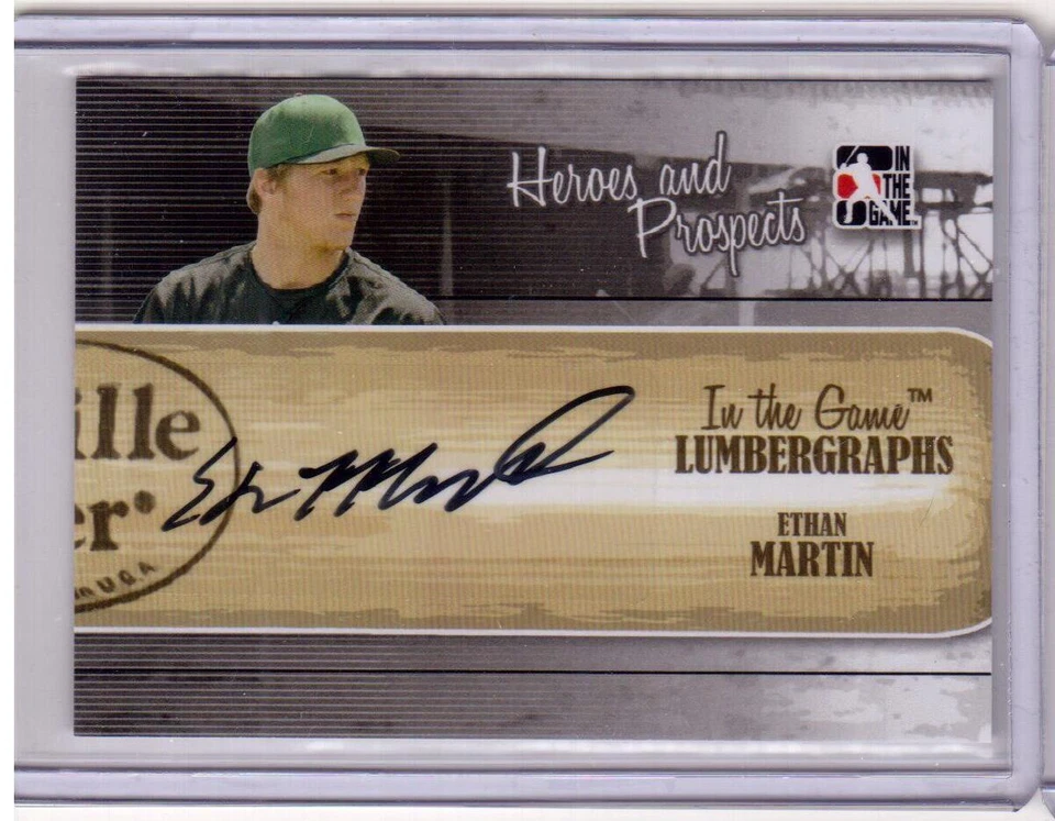 ETHAN MARTIN 2011 ITG LUMBERGRAPHS RC Auto Autograph Signed COA Card #L-EM - Image 1 of 2