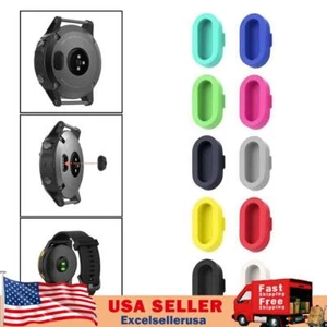 10x Colorful Silicone Charger Port Protector Anti-dust Fit For Garmin Fenix 5 US - Picture 1 of 12