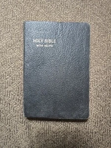 Vintage Holy Bible Augustana Resvised Standard Version RSV 1952 Leather Black - Foto 1 di 5