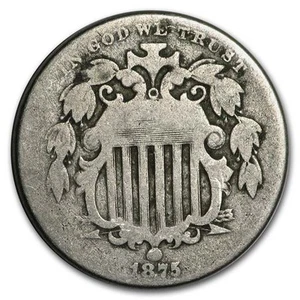 1875 Shield Nickel Good - Picture 1 of 2