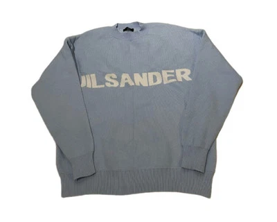 Suéter Jil Sander Auténtico Azul Claro Algodón Grande  Foto 1 de 4