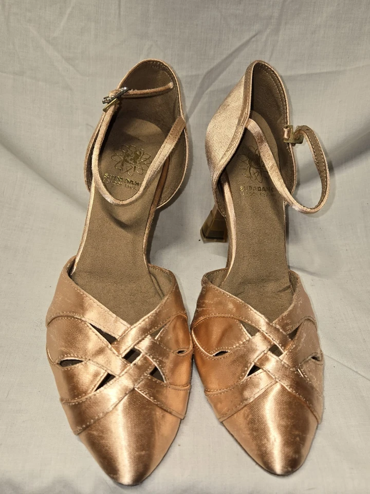 Supadance '1531' In Blush Satin. Elegant Satin Strappy Heels with Buckle Closure - Image 1 of 4