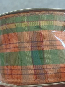 New Ribbon Thanksgiving Fall Autumn Harvest Halloween Paid 2in 12ft Spool - Picture 1 of 9