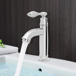 Retro Messing Einhebel Wasserhahn Badarmatur Waschbecken Kaltwasser Armatur - Bild 1 von 17