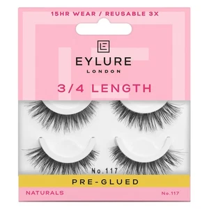Eylure No 117 Pre Glued False Eyelashes Twin Pack Wispy Everyday Glam - Picture 1 of 7