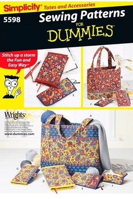 Simplicity Pattern 5598 Bags & Accessories: Bags, Check Book Cover, Tissue Cover - Image 1 of 3