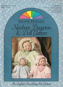 Dianne Durand Colección Recién Nacido Vestido y Muñeca Patrón Smocking 11 15 18" Muñeca - Imagen 1 de 2