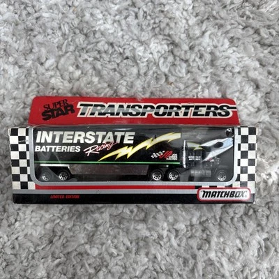 Matchbox INTERSTATE BATTERIES J GIBBS CY107 1992 MackCab SuperStar Transporter   - Image 1 of 2