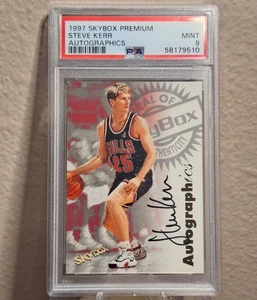 Skybox Premium Steve Kerr 1997-98 - Autógrafos (AU) PSA 9 CHICAGO BULLS 🔥 - Imagen 1 de 2