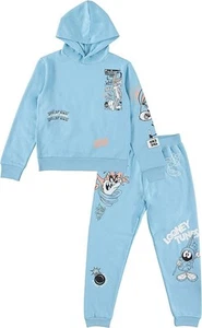 LOONEY TUNES Boys Hoodie and Jogger Pants 2-Piece Outfit Set- Boys Sizes 4-16 - Picture 1 of 16