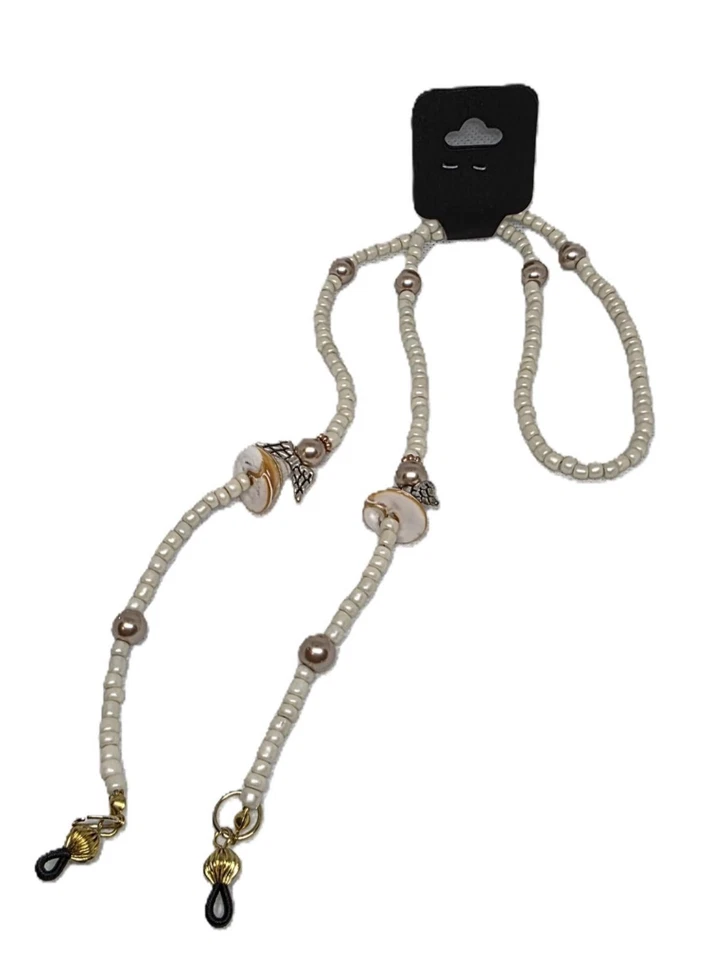 Gafas con cuentas hechas a mano cadena shell ángel Foto 1 de 2