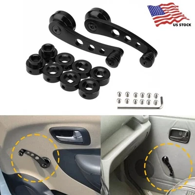 Manivela manual de aluminio de 2 piezas bobinadoras manuales para puerta de vidrio para coche camión Foto 1 de 4