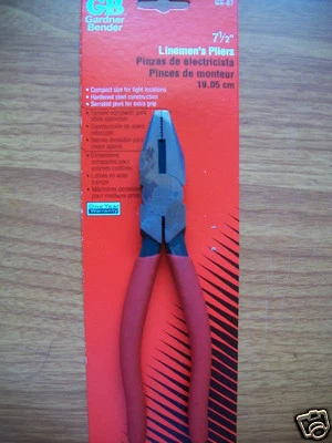 Linesmen 7-1/2" Pliers by Gardner Bender GS-87 (may have slight rust), Lot of 1 Foto 1 de 2