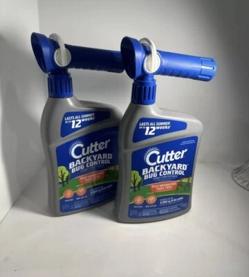 Cutter Backyard Bug Control Spray Concentrate w. Hose End Sprayer 32 fl oz, (2) - Image 1 of 4