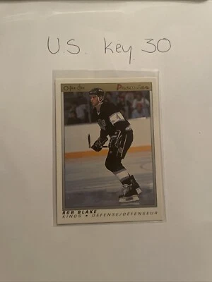 #6 Rob Blake Los Angeles Kings   1991-92 O-Pee-Chee Hockey Card  - Image 1 of 2
