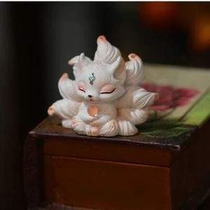 Resin Nine-tailed Fox Miniatures Desktop Decoration - Picture 1 of 7