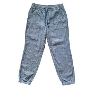 Athleta Cabo Leinen Jogginghose Gr. 12 Chambray blau Athleisure Lagenlook - Bild 1 von 4