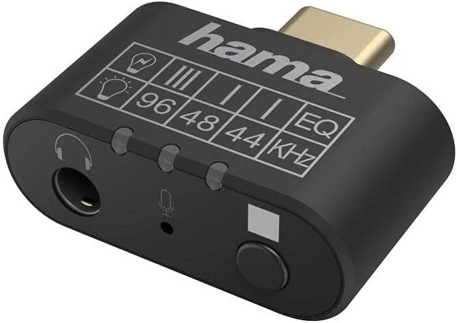 Hama Audio-Adapter USB-C auf 3,5mm Klinke AUX Mikrofon Equalizer Smartphone NEU - Bild 1 von 1