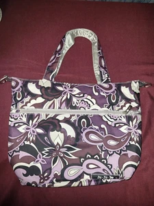 Rare JUJUBE JU JU BE Be Smart Purple Paisley Nappy Bag Handbag - Picture 1 of 17