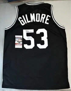 ARTIS GILMORE (HOF) SIGNED CUSTOM SAN ANTONIO BLACK JERSEY, JSA COA #WIT507126 - Picture 1 of 4