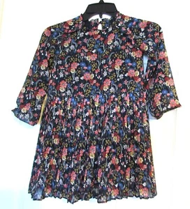 Girl's MAYORAL Dress Sheer Floral Fabric Fully Lined Pleated Skirt Size 6 - Imagen 1 de 3