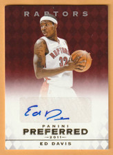 Ed Davis Toronto Raptors AUTO 2011-12 Panini Preferred North Carolina 3H