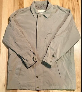 Men's FieldMaster Lightweight Coat Size Large Green Full Zip Lined - Picture 1 of 10