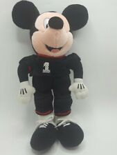 Disney Parks World Mickey Mouse Football Player Plush Black and Red Stuff Animal