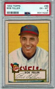 1952 Topps #88 BOB FELLER Psa 6 Ex-Mt Indians Legend  !!