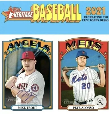 2021 TOPPS HERITAGE BASEBALL SINGLES - YOU PICK (1-250) - Image 1 of 2