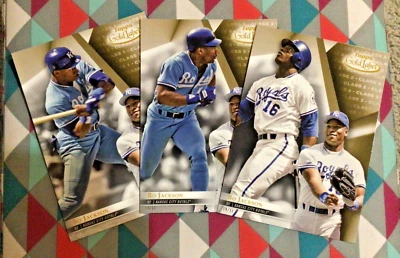 Bo Jackson #51 HOF lot of 3 all classes 04/10 made 2018 Topps Gold Label 5x7 - Image 1 of 3