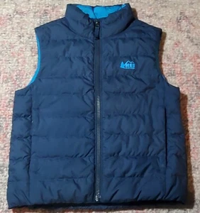 REI Blue Down Insulated Puffer Vest-Full Zip-Youth Small (about 4-5 yrs)-GUC - Picture 1 of 15