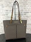 Michael Kors Jet Set Travel Medium Double Pocket Tote Shoulder Bag Wallet Set