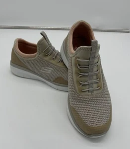 Women's Beige/Tan Sneakers Size 7 Slip On #12386 Skechers Air Cooled Memory Foa - Picture 1 of 20