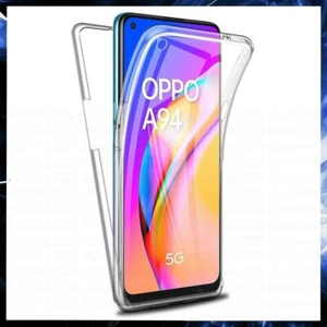 COVER 360° PER OPPO A94 5G CUSTODIA FRONTE RETRO TRASPARENTE IN SILICONE TPU - Zdjęcie 1 z 12