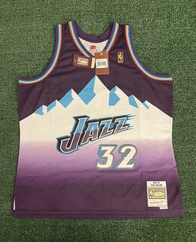 Karl Malone Utah Jazz Mitchell & Ness 1996-97 Purple Swingman Jersey Size 2XL Cover