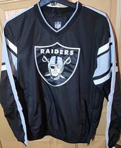RAIDERS LEGENDARY LOGO HIGH QUALITY STITCHED PULLOVER WINDBREAKER XL - Picture 1 of 12