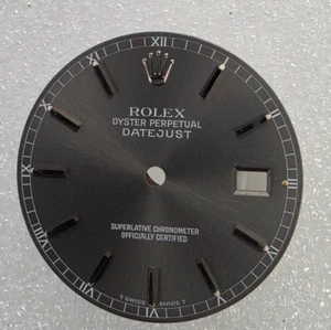 Rolex Original de Fábrica Pizarra Gris Oscuro DateJust Dial para 36mm 16000, 16014, 16240 - Imagen 1 de 5