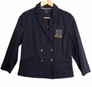 Tommy Hilfiger Women's Navy Blue One-Button Blazer Size 6 - Picture 1 of 6