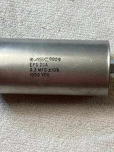 ASC EPS20A Capacitor 3.3 MFD +-10% 1050VDC 3.3 uF Screw Terminal - Picture 1 of 2