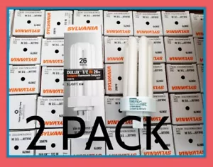 2 PACK SYLVANIA CF26DT/E/IN/827/ECO Plug-In T4 CFL Bulb DULUX T/E IN 26W - Picture 1 of 7