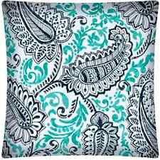 Joita PALMETTO Navy/Turquoise Indoor/Outdoor Pillow - Sewn navy, turquoise, whit